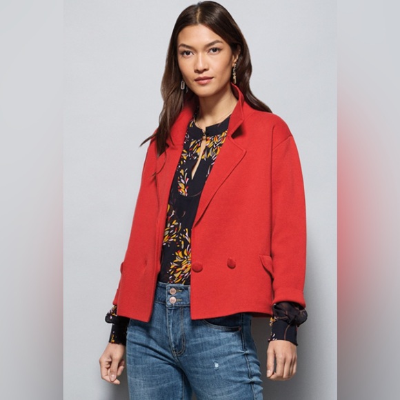 CAbi Jackets & Blazers - Women’s Medium Cabi Coronation Cardigan Style 4479 Cardinal Red, Buttons